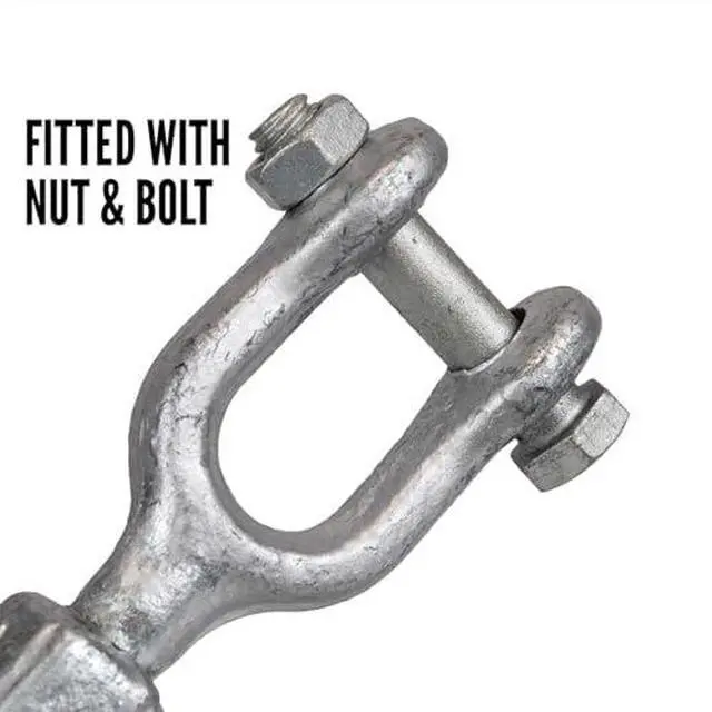 Alt view image 6 of 6 - Jaw and Jaw Turnbuckles 1/2" x 9" (20-Pack), 2,200 LBS Working Load Limit, UNC Thread Hot-Dipped Galvanized Turnbuckle Heavy Duty for Wire Rope, in-Line Pulls & Tension Applications