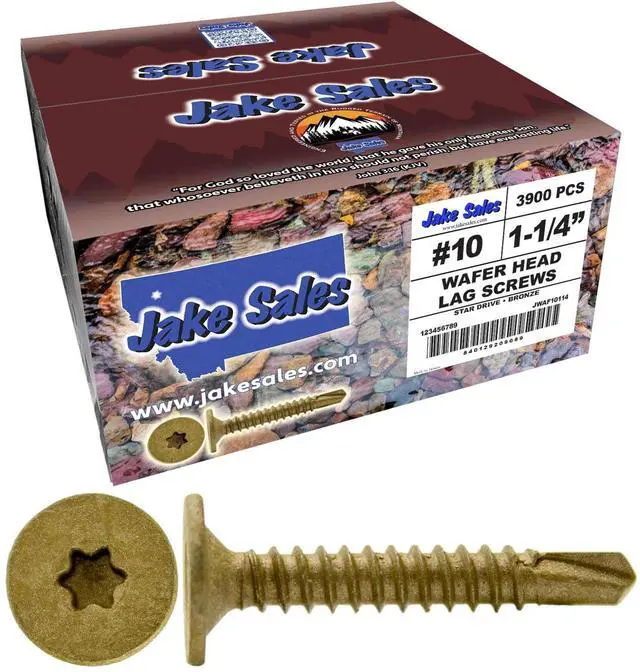 Main image of #10-16 X 1-1/4" Wood to Metal Self Tapping TEK Screw Star/TORX Drive (Full Box 3900 Screw Count)