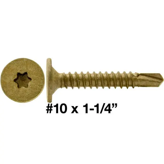 Alt view image 2 of 5 - #10-16 X 1-1/4" Wood to Metal Self Tapping TEK Screw Star/TORX Drive (Full Box 3900 Screw Count)