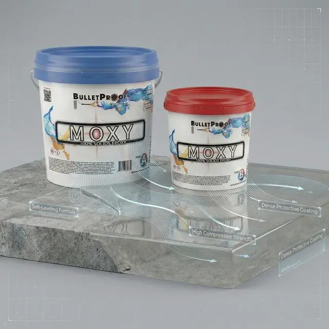 Alt view image 4 of 6 - BP Resins: Moxy |100% Solids Epoxy Resin Kit (3 Gallon) Solvent-Less, Two Component Gloss Coat Finish- Low VOC! Industrial Use, Garages, Floors, Wood, Acrylic & More! (Almond)