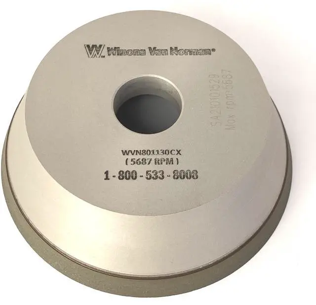 Main image of WVN Six-Inch CBN Flywheel Grinding Wheels - Arbor Size 1-1/4" - Various Types (CBN Rough)