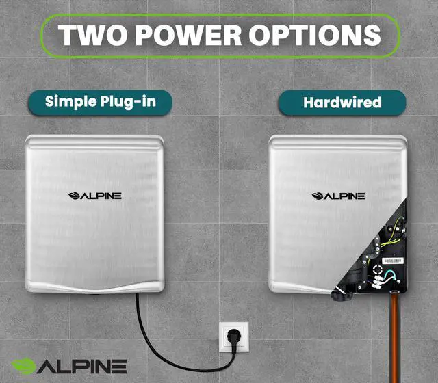 Alt view image 5 of 6 - Commercial Hand Dryer with HEPA Filter, 8 Seconds Extreme Speed Electric Hand Dryer for Home Bathroom/Restaurant with Heat & Speed Control - ADA Compliant (120V Stainless Steel)