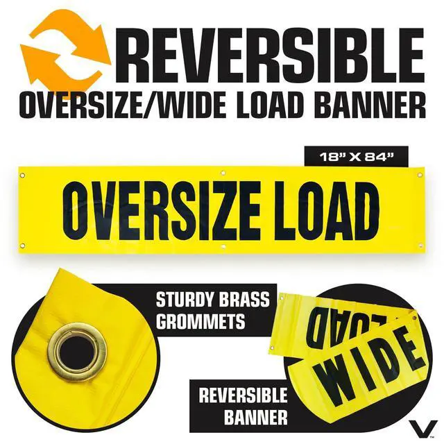 Alt view image 3 of 6 - Flags, Signs, and Magnets Kit - Includes 2 Reversible Wide/Oversize Load Signs, 4 Red Flags, 4 Orange Flags, and 4 Magnets