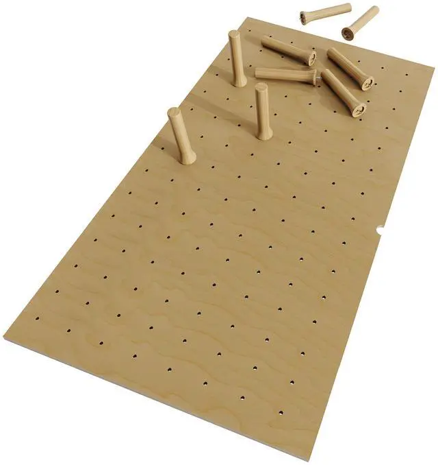 Main image of Dowell 39.25" x 21.25" Drawer Divider Organizer Wood Peg Board - 16Pegs