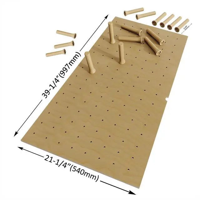 Alt view image 3 of 6 - Dowell 39.25" x 21.25" Drawer Divider Organizer Wood Peg Board - 16Pegs