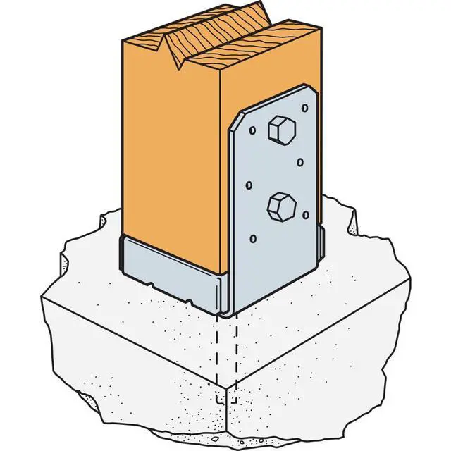 Alt view image 3 of 6 - ABU44Z ABU ZMAX Galvanized Adjustable Standoff Post Base for 4x4 (Pack of 12)