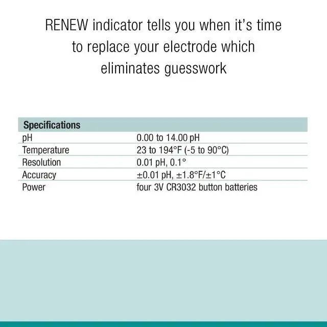 Alt view image 6 of 6 - PH100 Waterproof ExStik II pH Meter Kit with Flat Surface Electrode and Temperature Display