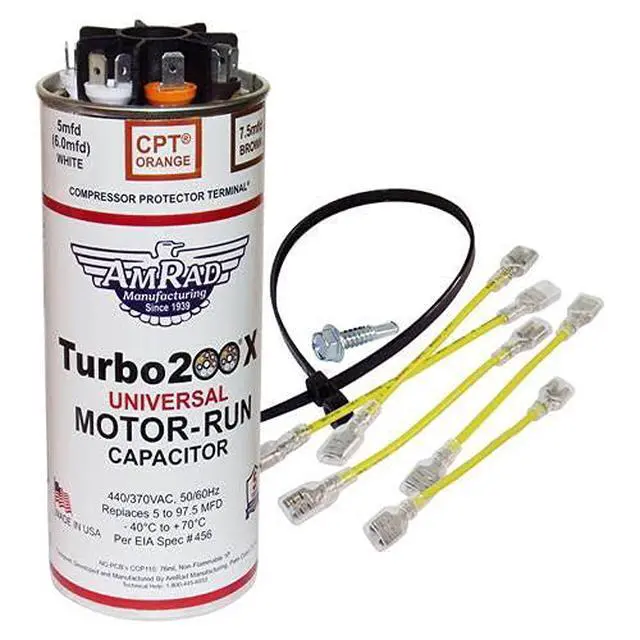 Alt view image 2 of 4 - Turbo 200X Universal Motor Run Capacitor, 97.5 Mfd w/CPT Terminal