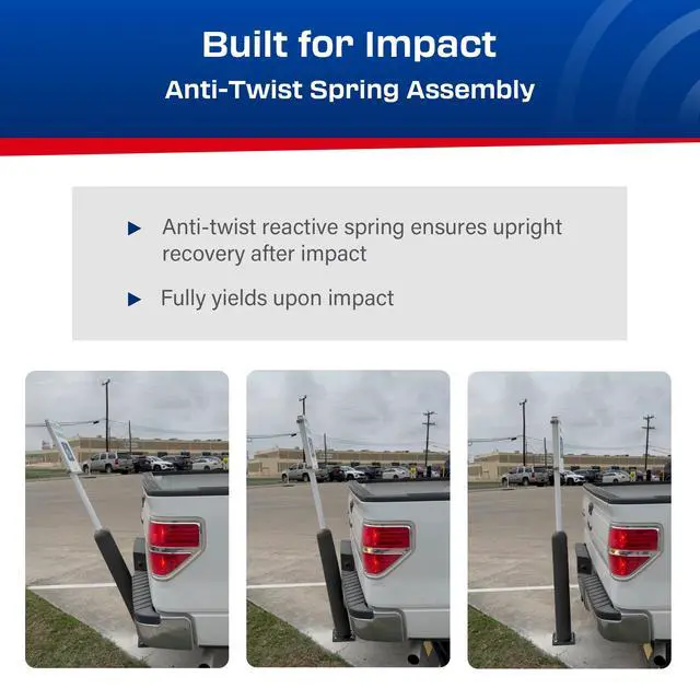 Alt view image 5 of 6 - Impact Recovery - Sta-Rite Flexible Sign Post - Sign Holder for Handicap Parking Signs - Made in the USA - 78 with Black Bollard