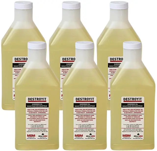 Alt view image 2 of 5 - AC CED21/6 Destroyit Shredder Oil (Pack of 6), 1 Quartz Bottles (32oz), Compatible with Any Distroyit Shredders, Special Formula