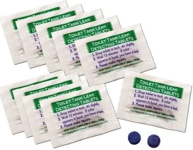 Alt view image 3 of 5 - Blue Dye Leak Tablets Toilet Detection Multi-Use Test Tracer 2-Packs Silent Leaks (500)