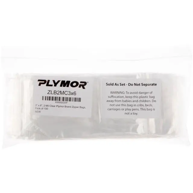 Alt view image 3 of 3 - 3" x 6" (Case of 8,000), 2 Mil Zipper Reclosable Plastic Bags