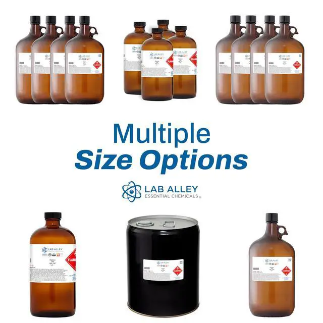 Alt view image 6 of 6 - Heptane Lab Grade Solvent, n-Heptane Chemical Solvent for Cleaning, Sample Preparation & Nonpolar Applications,16 Liters (Pack of 4 x 4 Liter Bottles)