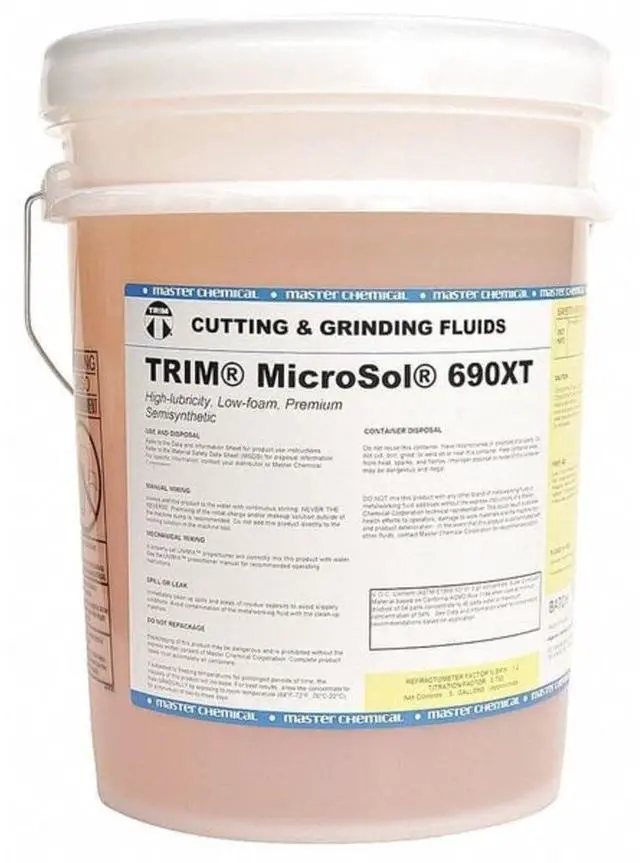 Main image of Cutting & Grinding Fluids MS690XT/5 MicroSol 690XT Low foam Premium Semisynthetic Microemulsion Coolant, High Lubricity, 5 gal Pail