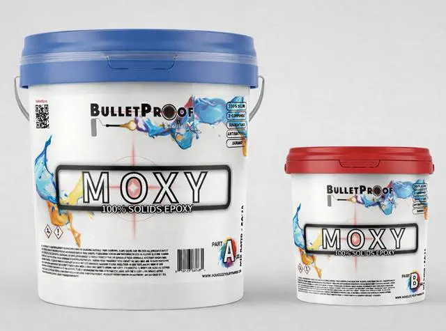 Main image of BP Resins: Moxy |100% Solids Epoxy Resin Kit (3 Gallon) Solvent-Less, Two Component Gloss Coat Finish- Low VOC! Industrial Use, Garages, Floors, Wood, Acrylic & More! (Clear)
