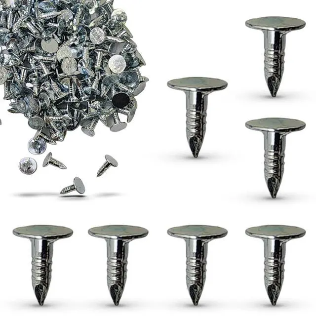 Main image of 1/2 Inch - Galvanized Steel Roofing Felt Nails, Roofing Felt Pins Suit for Shed Roof Roofing Felt Slate Boards, Broad Head Pins (26800)