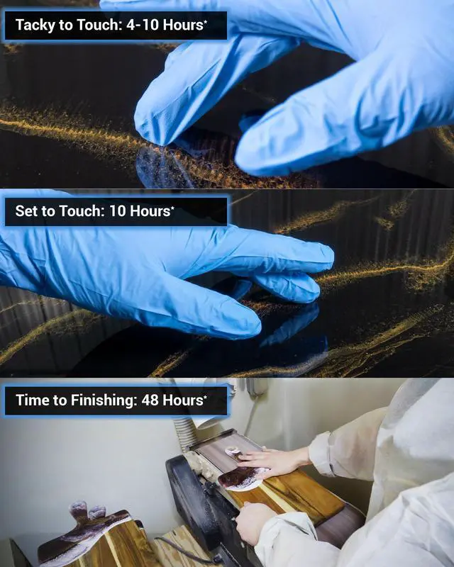 Alt view image 5 of 6 - UVPoxy Table Top Coating & Art Epoxy Resin Kit - 1.06 Gal / 4L: Fast-Curing, UV/Yellowing Resistant, Water-Clear, Bio-Based Resin | Self-Leveling, High-Gloss Epoxy for Table Tops & Fluid Arts