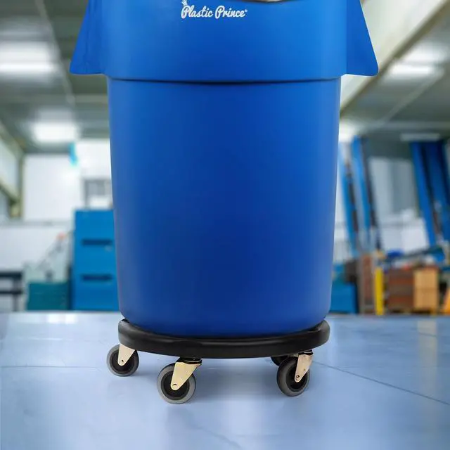 Alt view image 6 of 6 - Trash Can Dolly with Wheels Black Garbage Can Wheels Transports 20 Gallon 32 Gallon 44 Gallon and 55 Gallon Brute Trash Can Dolly for Restaurants Offices Commercial Environments, 3 Pack
