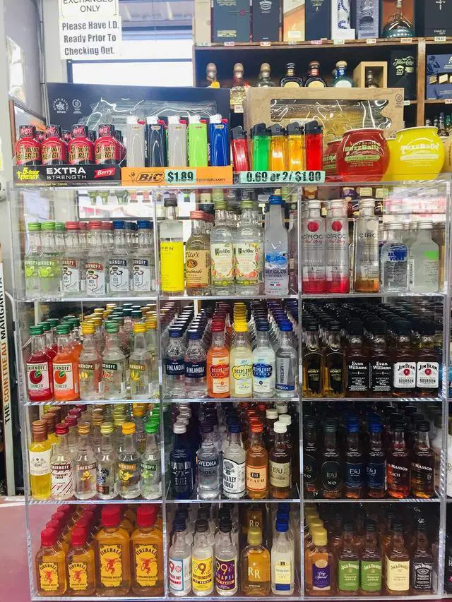 Alt view image 2 of 6 - Commercial Retail Display for Mini Sampler 50ml Liquor Shot Airplane Bottles Nips Rack Also Any Other Point of Sale Items 12 Section