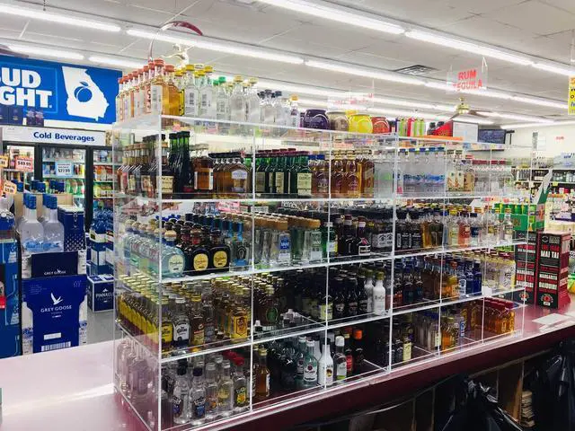 Alt view image 5 of 6 - Commercial Retail Display for Mini Sampler 50ml Liquor Shot Airplane Bottles Nips Rack Also Any Other Point of Sale Items 12 Section