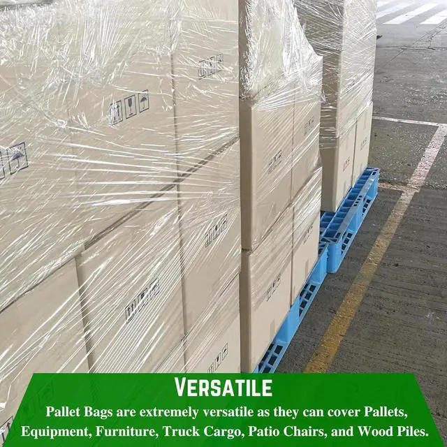 Alt view image 5 of 6 - FPS Heavy Duty Pallet Covers - 3 Mil (55' x 53' x 75'), Tear Resistant, Outdoor Protection, Clear (10 Pack)