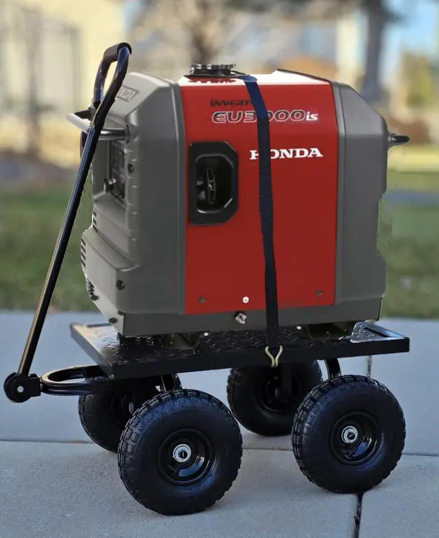 Alt view image 5 of 6 - Universal Generator Wheel Kit Cart with 10-Inch Pneumatic Wheels, Black Steel, Compatible with Honda EU3000is, Generac iQ3500, Predator 3500, Predator 5000, Powersmart 3600, and Many Other generators