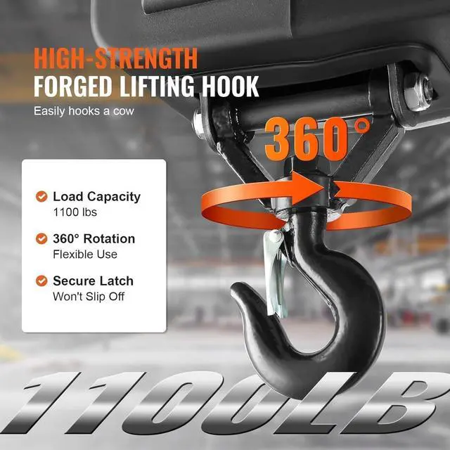 Alt view image 6 of 6 - 1100 lbs Electric Hoist Winch with Manual/Wired/Wireless Remote Control, 1500W Portable Pure Copp Electric Winch Crane 25 ft Lifting Height 16 ft/min Overload Protection for Towing Lifting