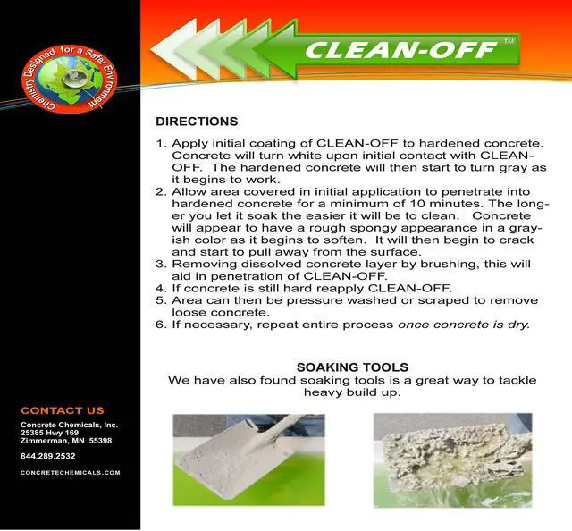 Alt view image 6 of 6 - CLEAN-OFF Liquid Concrete Remover 5 Gallon