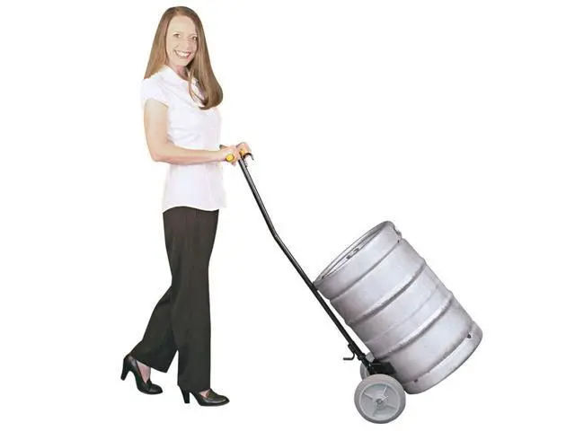 Alt view image 4 of 4 - Hand Truck, 400 LB, Keg and Pail Truck, w/Ergonomic Handle, Stainless Steel, Keg Hook, Oiled Wheels