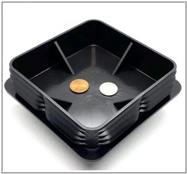 Alt view image 4 of 6 - SBDs (Pack of 12) 6.0 Plug for Square Tubing (SQR 6-3-10 PE-LD) to fit Square Tube End Caps Size OD 6.0" |Wall Thickness 3-10 Ga. (.259-.134") for ID 5.482 to 5.732 Made in USA