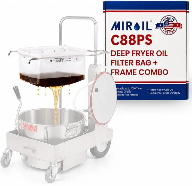 Main image of C88PS Bag and Frame Combo, EZ Flow Fryer Filter Bag Part 02855, For Heavy Crumb Loads, Replacement for Filter Machines 75HD -79200, BD707-63470