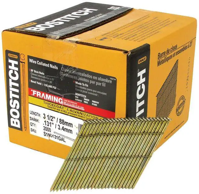 Main image of S16D131GAL-FH 28 Degree 3-1/2-Inch by.131-Inch Wire Weld Galvanized Framing Nails (2,000 per Box)
