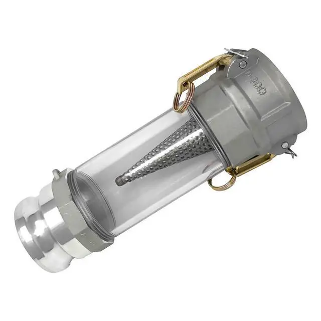 Alt view image 2 of 6 - 3" in-line Camlock Polycarbonate Sight Glass and Strainer Assembly (CAM-30-SGST-PCAL)
