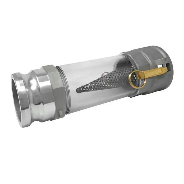 Alt view image 4 of 6 - 3" in-line Camlock Polycarbonate Sight Glass and Strainer Assembly (CAM-30-SGST-PCAL)