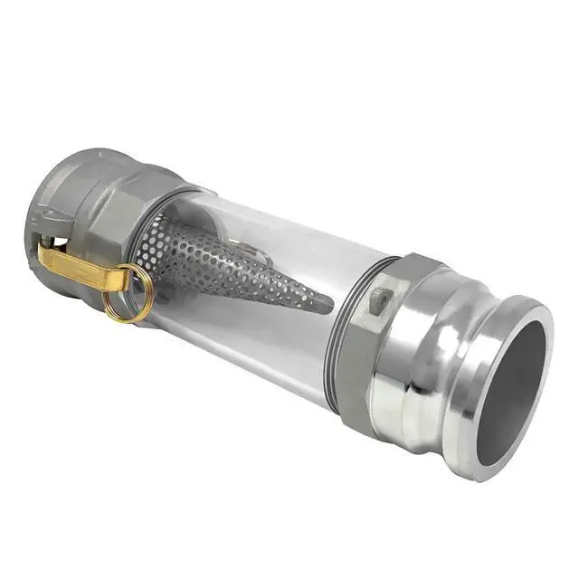 Alt view image 6 of 6 - 3" in-line Camlock Polycarbonate Sight Glass and Strainer Assembly (CAM-30-SGST-PCAL)