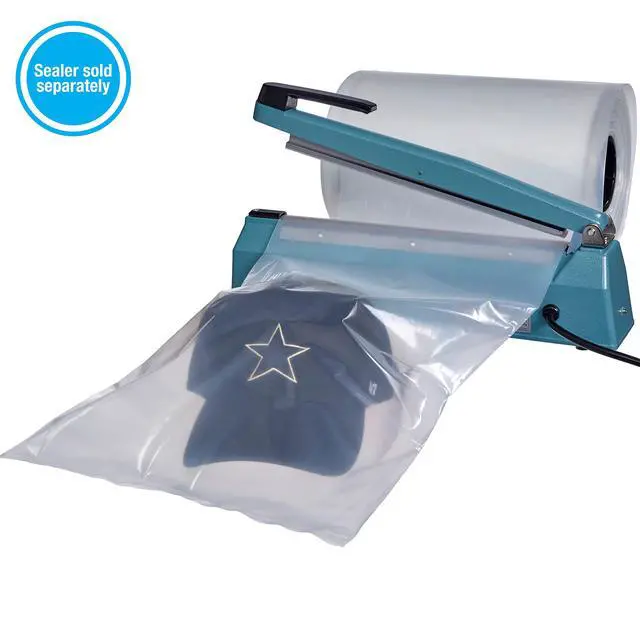 Alt view image 6 of 6 - Hudson Exchange 12" x 500', 4 Mil, Poly Tubing Roll, Food Grade LDPE Resin, Custom Length Packaging