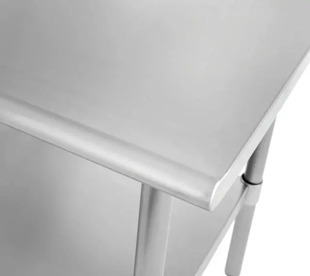 Alt view image 5 of 5 - Stainless Steel Kitchen Prep Table 48"x24" with Undershelf, NSF Worktable for Restaurants - 18ga/430SS (28W-032)