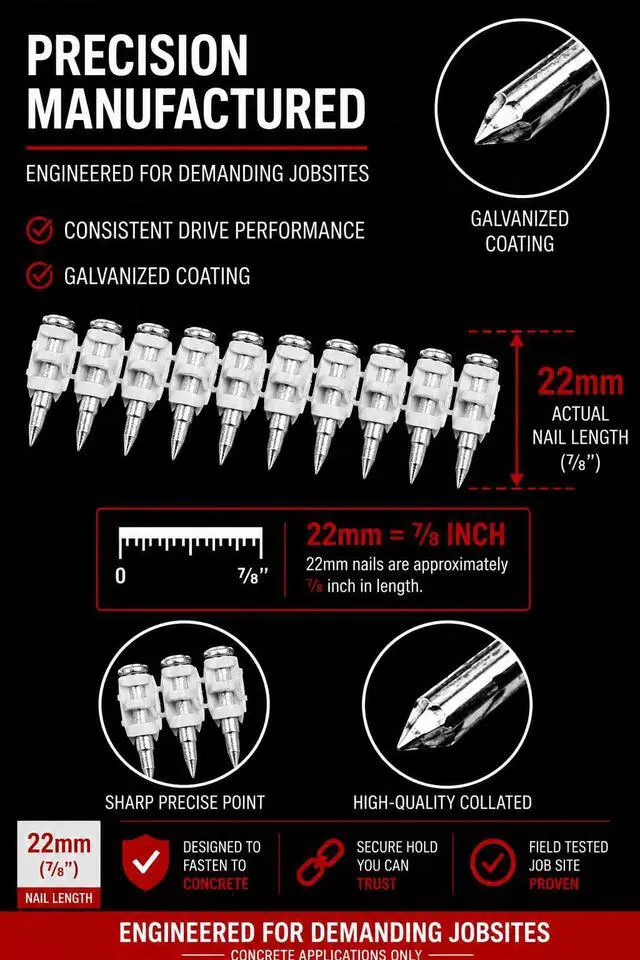 Alt view image 3 of 6 - Concrete Nails for Hilti BX4-1,000 X-C 20 B4 MX Concrete Nails