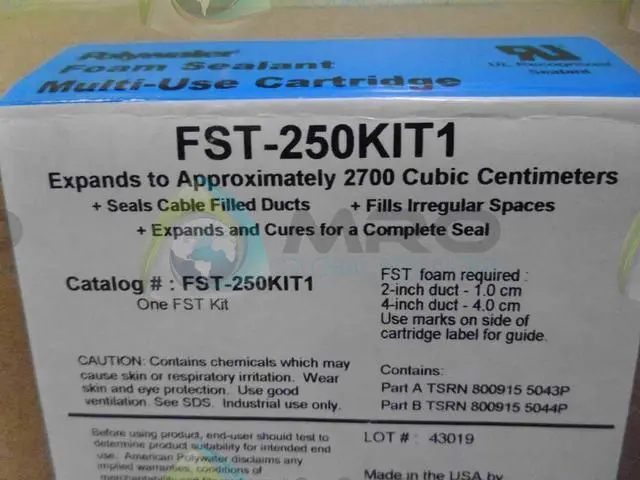 Main image of FST-250KIT Polyurethane Foam Duct Sealant Kit 8.5 oz Cartridge Amber Resin Clear Curing Agent