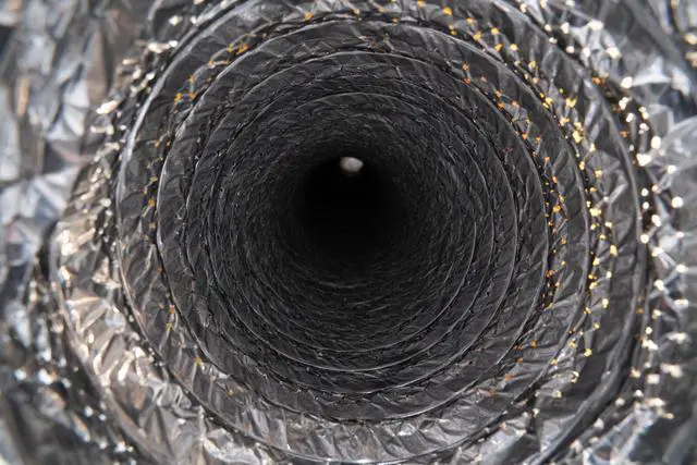 Alt view image 5 of 6 - 8'' Inch Flexible Aluminum Ducting Hose Insulated R-8.0 Air Duct Pipe for for Heavy Duty HVAC & Exhaust Ductwork Insulation - 25' Feet Long - in Accordance with UL 181, R-8.0 Pink