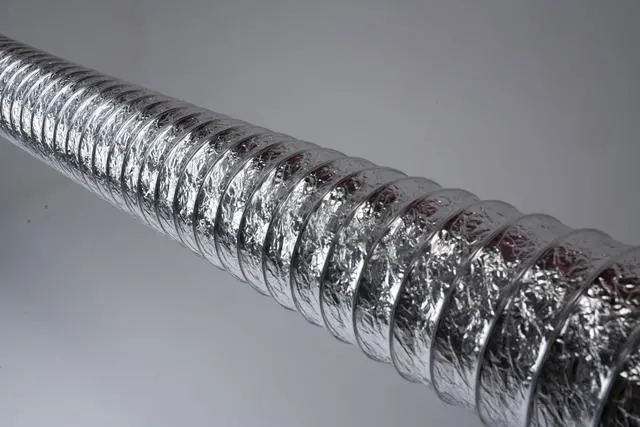 Alt view image 6 of 6 - 8'' Inch Flexible Aluminum Ducting Hose Insulated R-8.0 Air Duct Pipe for for Heavy Duty HVAC & Exhaust Ductwork Insulation - 25' Feet Long - in Accordance with UL 181, R-8.0 Pink
