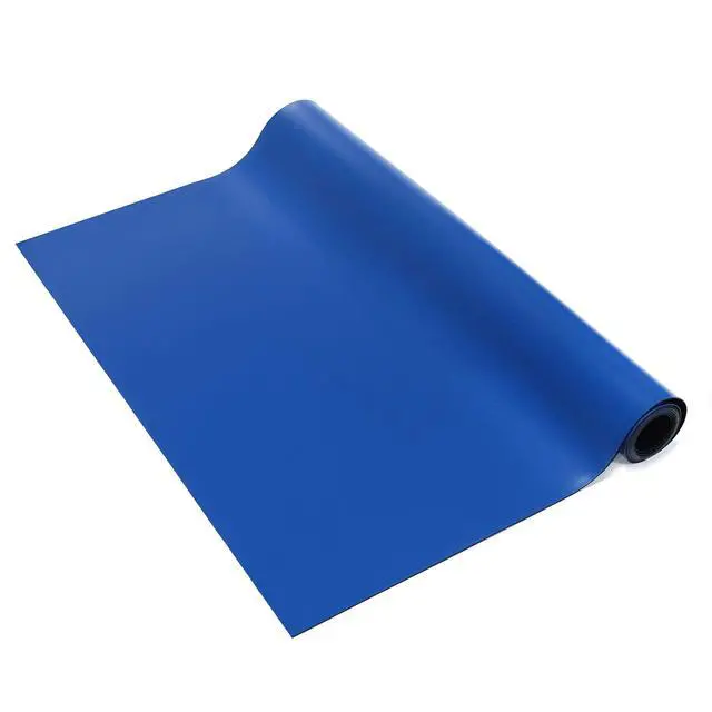 Alt view image 2 of 6 - ESD Soldering Mat Roll, Blue 2' Wide x 10' Long x 0.06" Thick