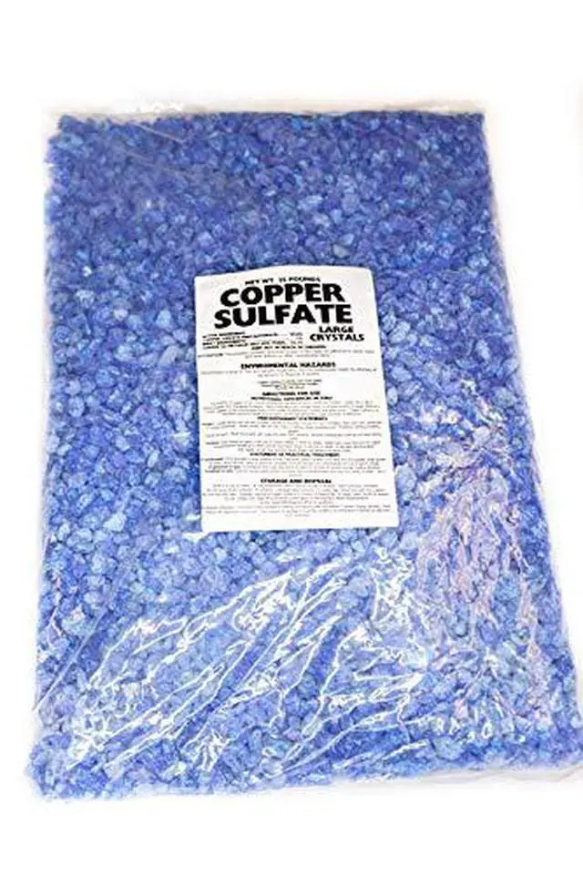 Alt view image 2 of 4 - Copper Sulfate Large Crystals 25lb Bag 99% Pure