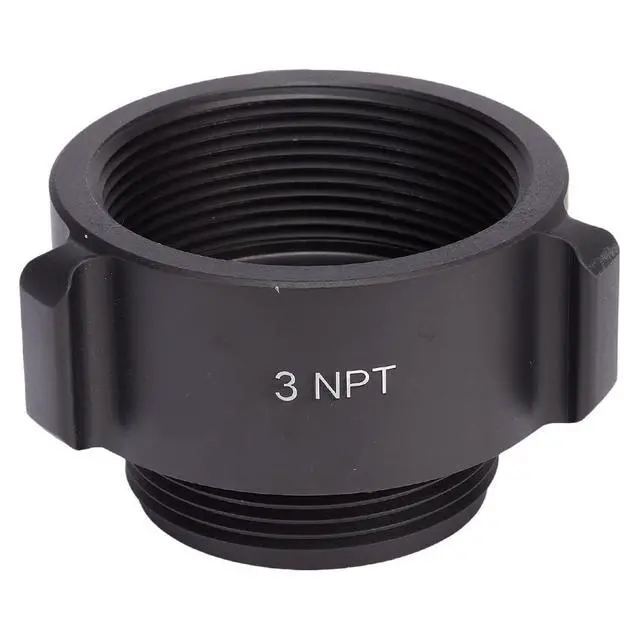 Alt view image 3 of 6 - Aluminum 3" Female NPT to 2 1/2" Male NH Fire Hose Adapter