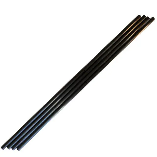 Alt view image 6 of 6 - Carbon Fiber Tube - 12mm X 8mm x 1000mm Pultruded Round Hollow Carbon Fiber rods Black Matte Finish - Pure Carbon Fibre Hollow Tube shafts - for RC Planes-Drones, Boat DIY Craft Projects