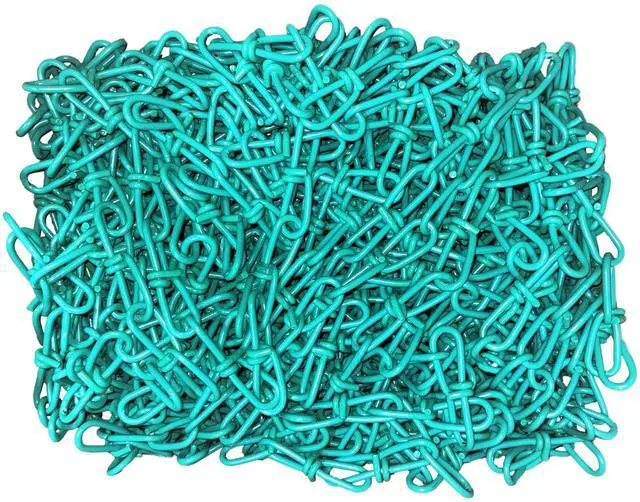 Main image of 2/0 Double Loop Chain Made in USA, Powder Coated Steel Chain for Swing, Playground Equipment, Gates, Porch Swing Set, Pet Tie-Outs, and Home Improvement, 255lbs Capacity (Green 200ft Box Packing)