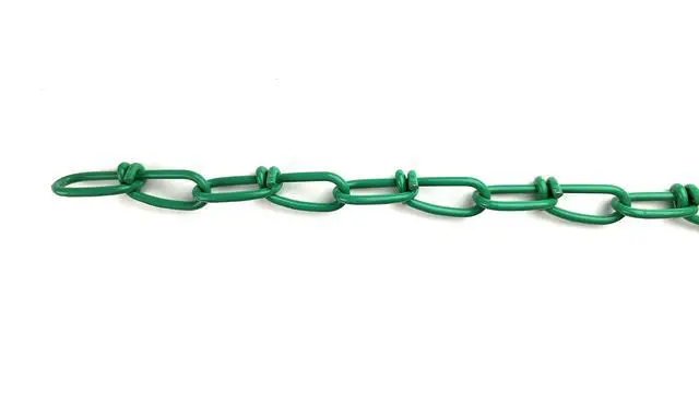 Alt view image 2 of 4 - 2/0 Double Loop Chain Made in USA, Powder Coated Steel Chain for Swing, Playground Equipment, Gates, Porch Swing Set, Pet Tie-Outs, and Home Improvement, 255lbs Capacity (Green 200ft Box Packing)