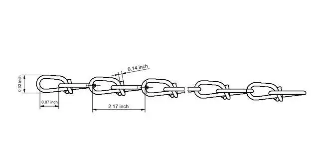 Alt view image 4 of 4 - 2/0 Double Loop Chain Made in USA, Powder Coated Steel Chain for Swing, Playground Equipment, Gates, Porch Swing Set, Pet Tie-Outs, and Home Improvement, 255lbs Capacity (Green 200ft Box Packing)