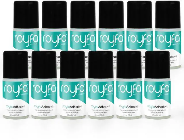 Main image of Roll On Body Adhesive, Body Glue for Dancers - Skin Glue - Liquid Fashion Tape - Body Glue for Skin - Butt Glue - Sock Glue - Wig Adhesive 12 Pack