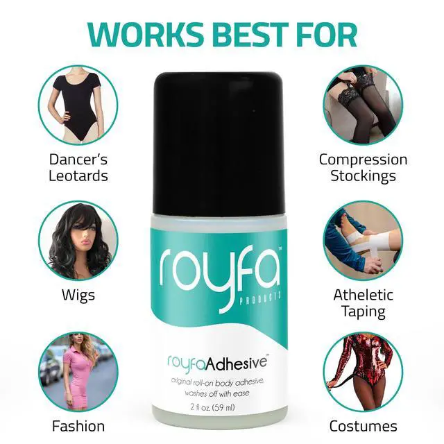 Alt view image 2 of 6 - Roll On Body Adhesive, Body Glue for Dancers - Skin Glue - Liquid Fashion Tape - Body Glue for Skin - Butt Glue - Sock Glue - Wig Adhesive 12 Pack